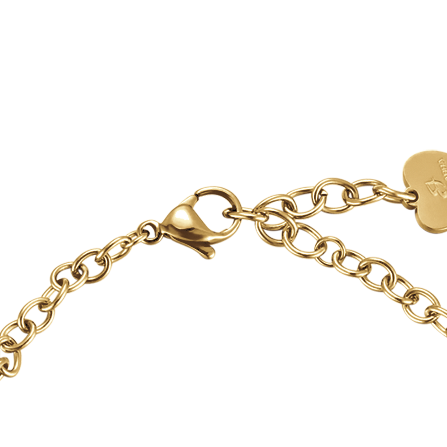 WOMAN'S BRACELET IN IP GOLD STEEL WITH CRYSTALS Luca Barra