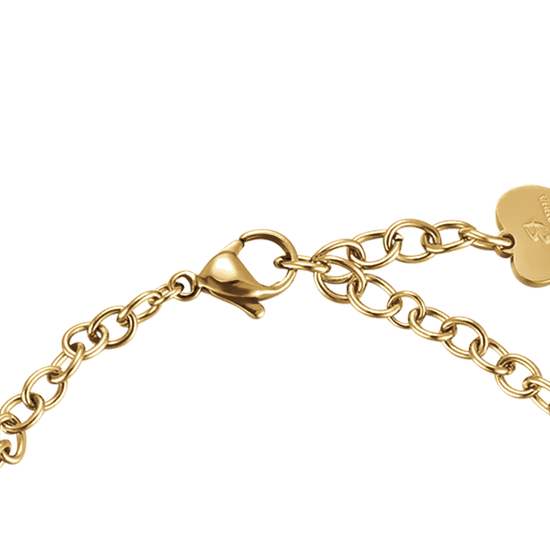 WOMAN'S BRACELET IN IP GOLD STEEL WITH CRYSTALS Luca Barra