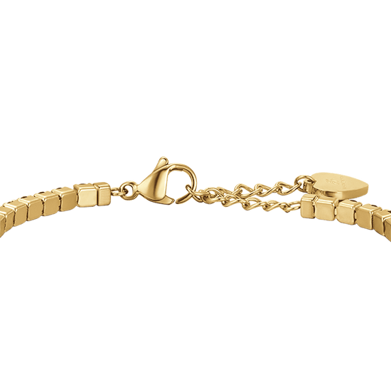 WOMEN'S TENNIS BRACELET IN IP GOLD STEEL WITH BLUE CRYSTALS Luca Barra