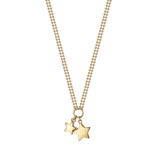 WOMAN'S NECKLACE IN STEEL IP GOLD WITH STARS Luca Barra